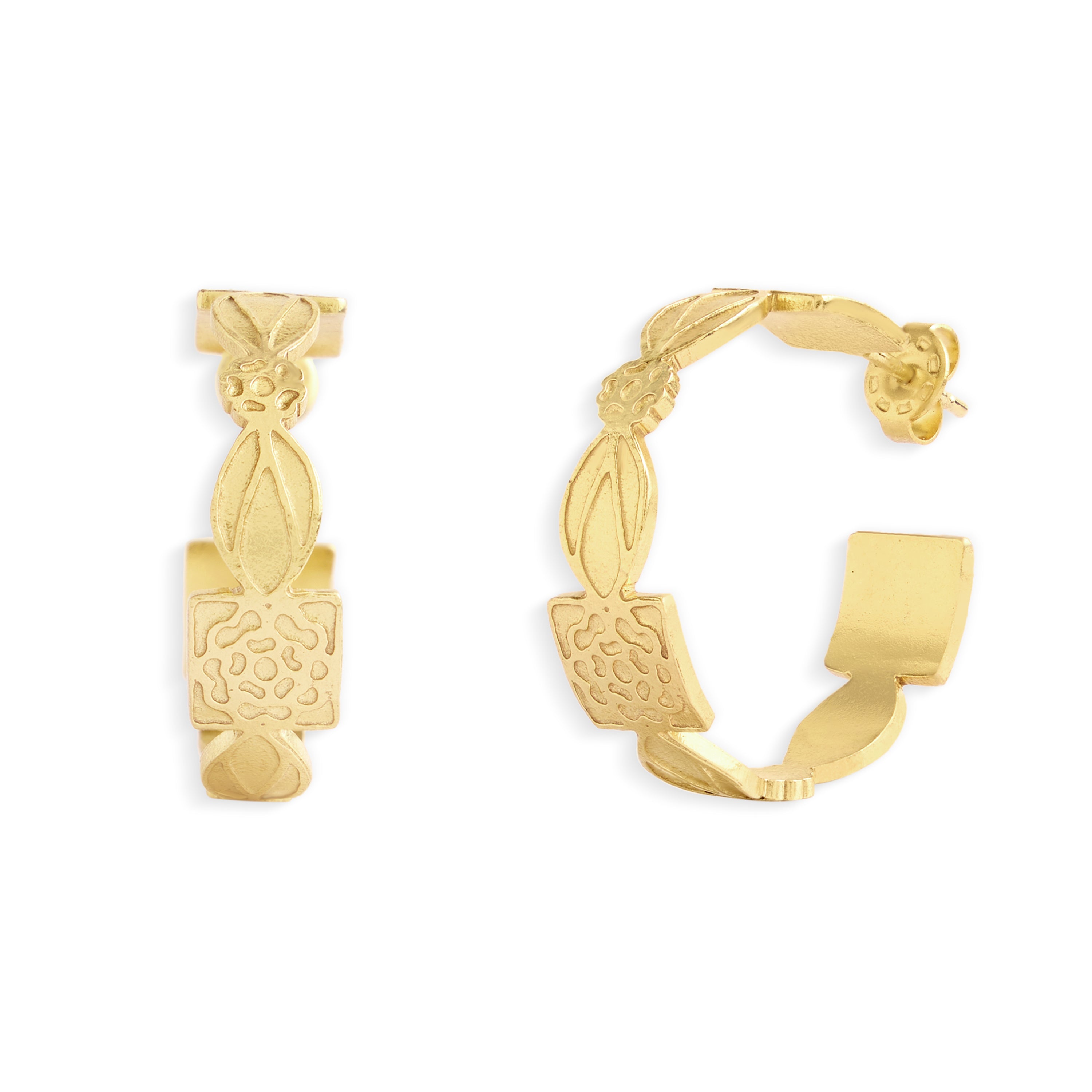 PARIKRAMA HOOPS BIG  – Statement Brass Earrings by Ne Nepal