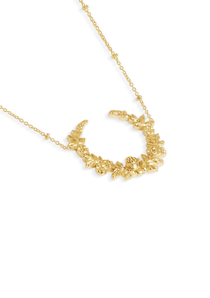 Floral Crescent Pendant