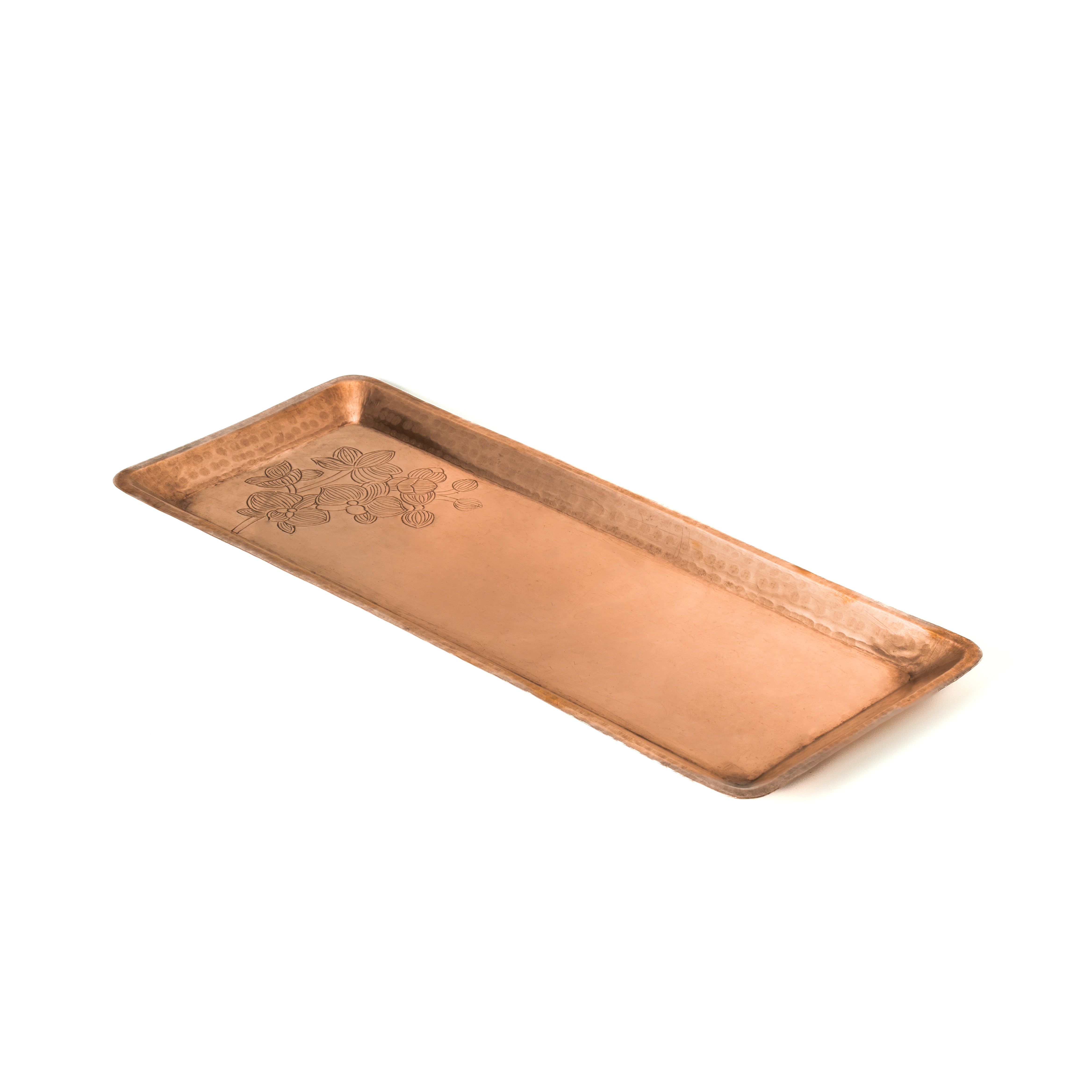 Phool Copper Long Tray