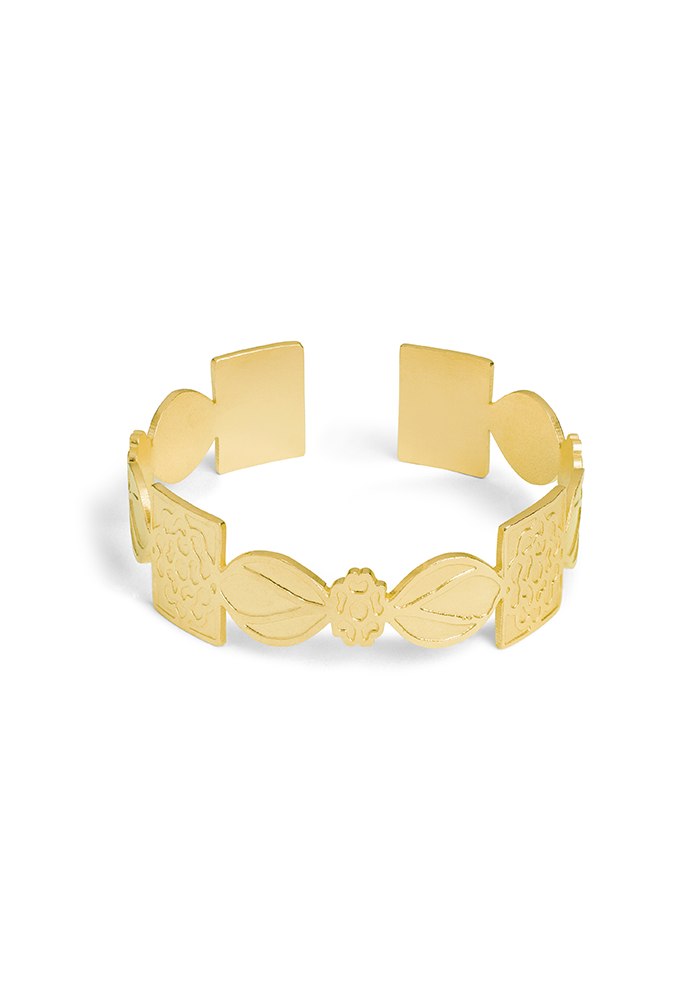 Carved Golden Bracelet