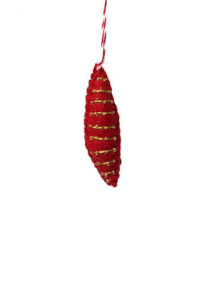 Red Long Felt Chirstmas Ornament