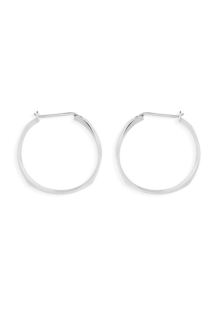 Tranquil Sterling Silver Hoops-SS