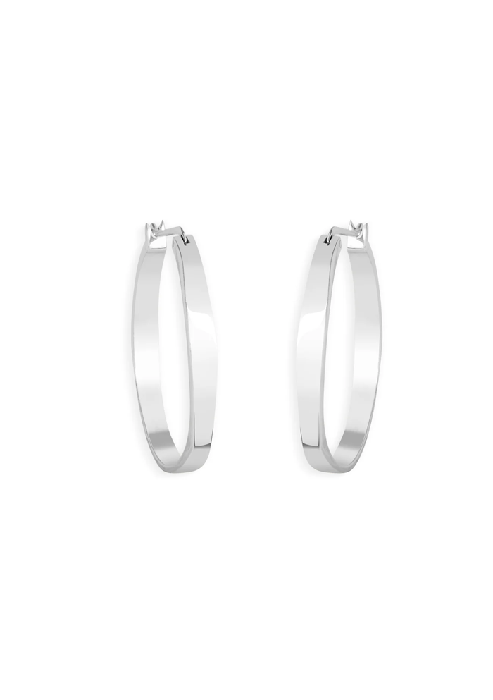 Tranquil Sterling Silver Hoops-SS