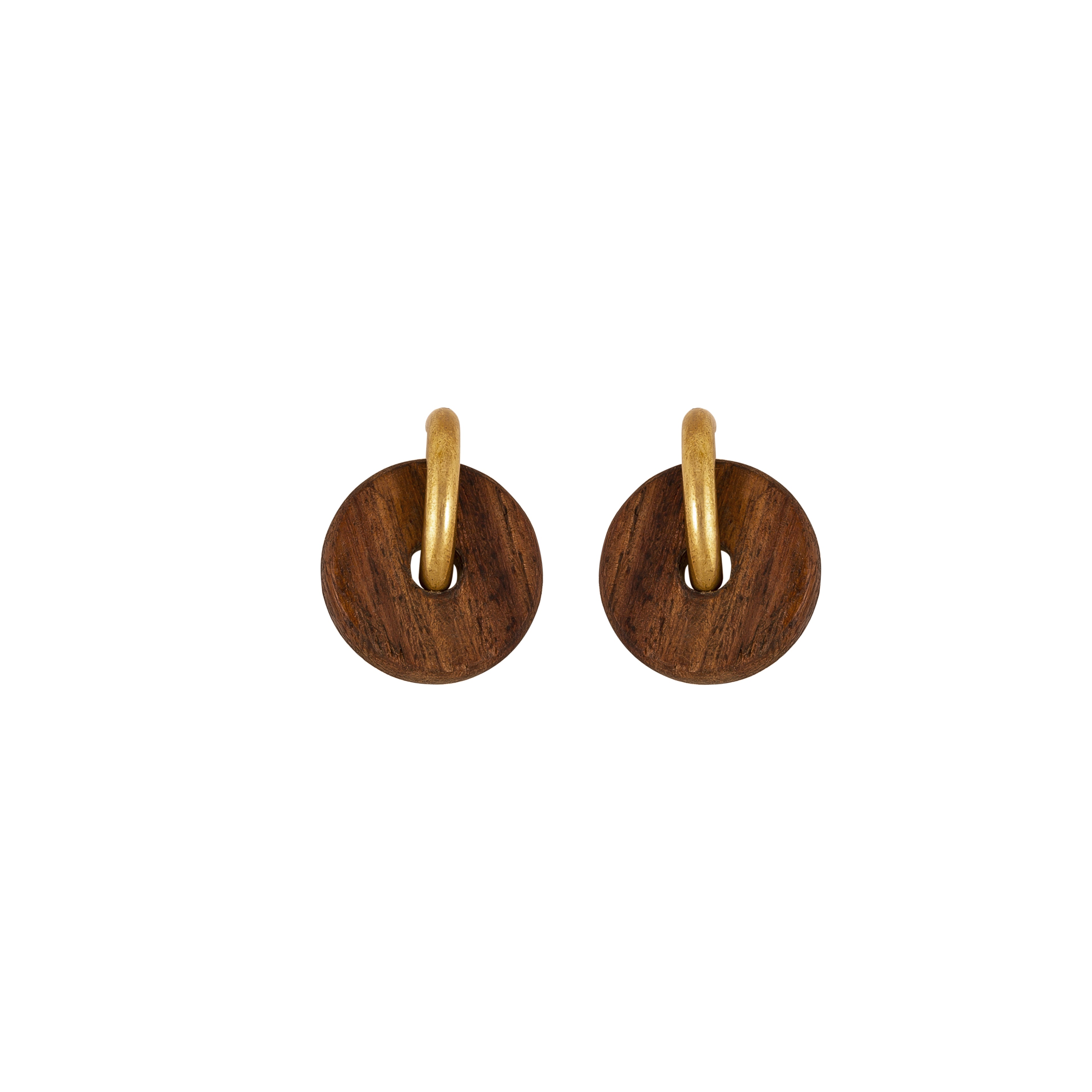 Wooden Round Earring