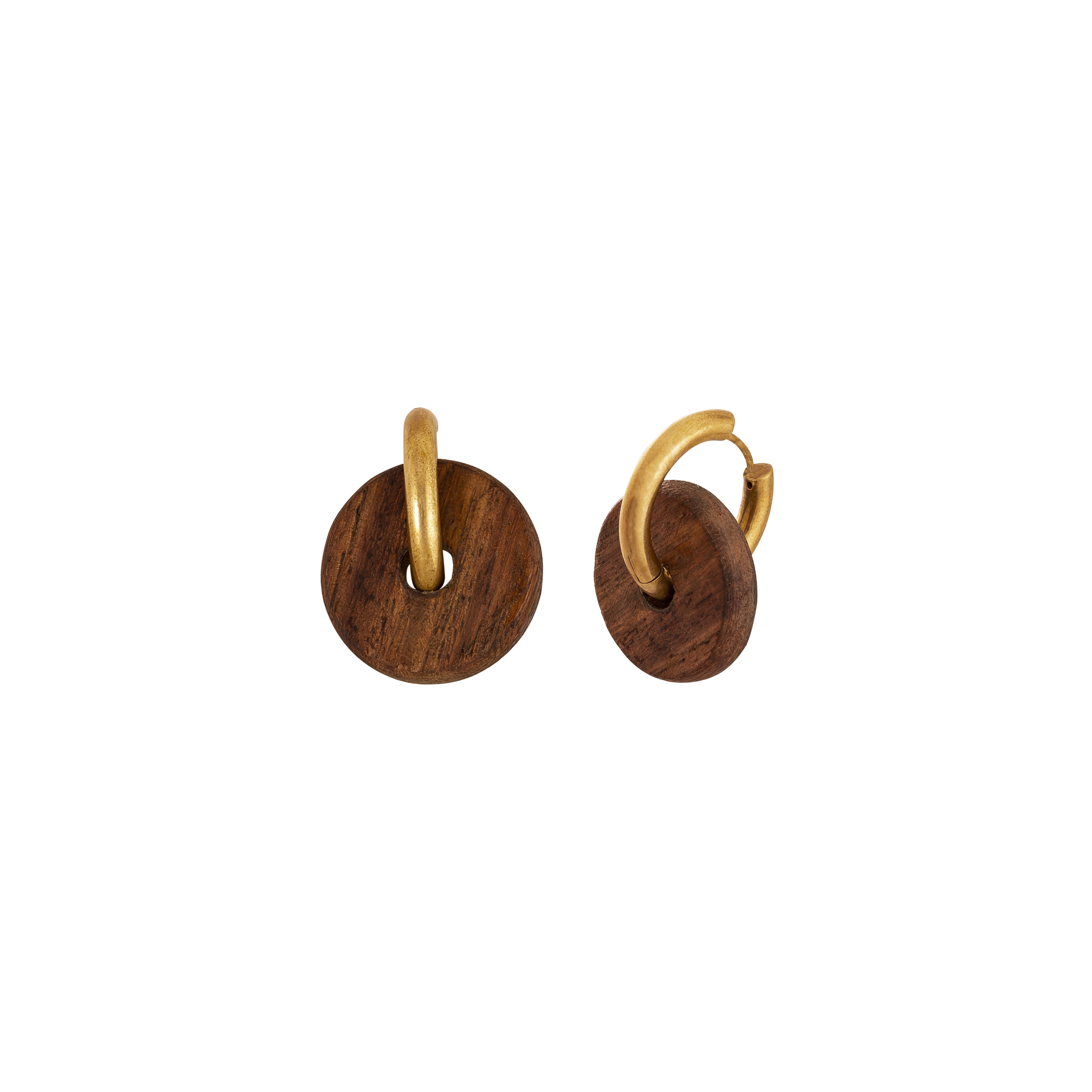 Wooden Round Earring