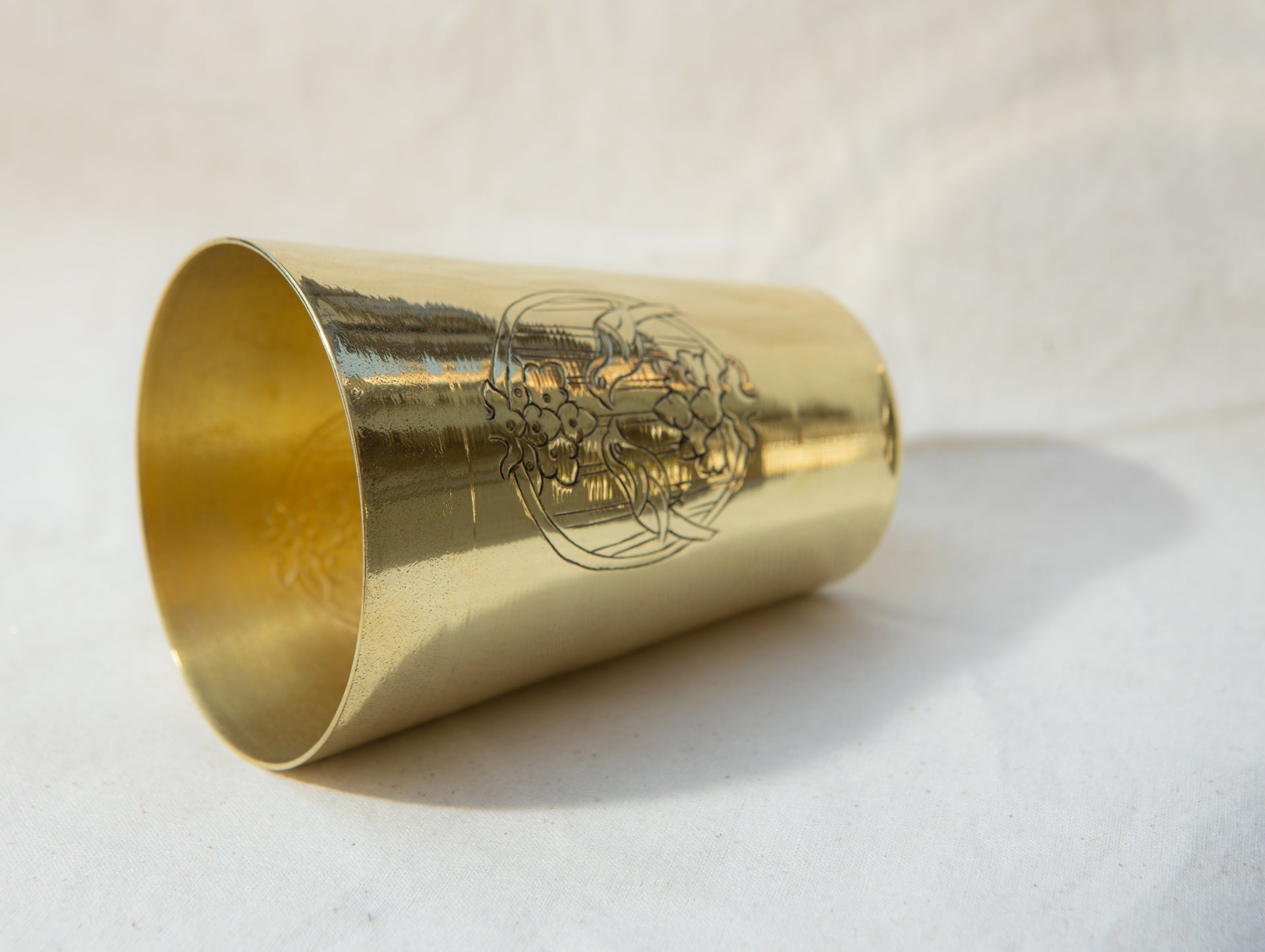 Brass Ranibari Glass